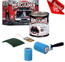Truck Bed Liner Coating Kit 1 Gallon Brush On Bed Roll On Resistant Protective picture