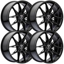 (Set-4) Kraze Evolve 19x8.5 5x120 30mm Gloss Black Wheels Rims 19 Inch picture