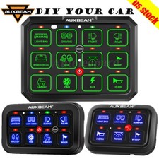 AUXBEAM 6/8/12 Gang Switch Panel On-Off LED Lights Circuit Control Relay System picture