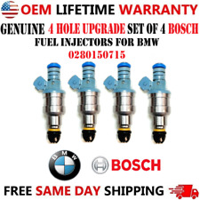 Genuine 4 pcs 4 Hole Upgraded Fuel Injectors for 1993, 1994 BMW 850ci 5.0L V12 picture