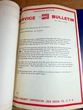 Original Piper Service Bulletins #1-#255  1939-67 and Service Aids with drawings picture