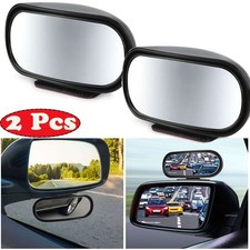 2PCS 360° Blind Spot Rear View Auxiliary Mirror Convex Wide Angle Car Truck SUV picture