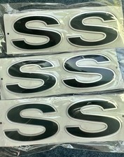 1996-2002 Camaro SS Fender/Grille Emblem, Black w/ Silver (set of 3) picture