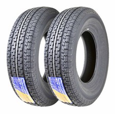 2PC ST205/75R15 FREE COUNTRY Trailer Tires Premium 8PR 205 75 15 w/Scuff Guard picture