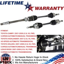 Pari Front CV Axle Shafts For Toyota Camry Solara Highlander Lexus RX350 3.3L V6 picture