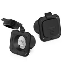 125V 15A NEMA 5-15 Power Flanged Inlet Plug Port RV Shore Waterproof Cap for RV picture