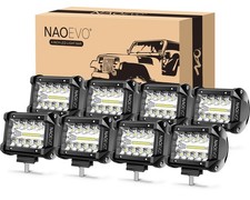 LED Pod Lights 4 Inch 480W 48000LM Off Road Fog 8 Pcs White NAOEVO Road Fog picture