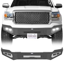 Fit 2014 2015 GMC Sierra 1500 Offroad Steel Front Bumper w/ 4x LED Lights picture