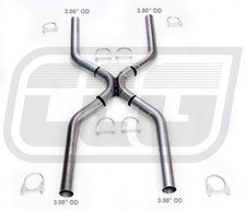 Stainless Steel SS409 Universal Crossover X-Pipe Exhaust System 3