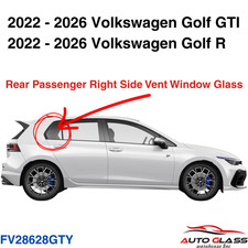 Fits 2022-2026 Volkswagen Golf GTI Golf R Rear Passenger Right Side Vent Window picture