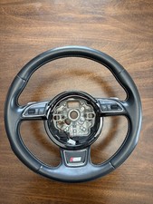 2013-18 Audi S8 A8 Sport Steering Wheel Black Leather 4H0419091K OEM HEATED picture