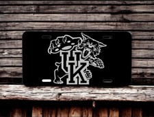 University Of Kentucky  Laser Engraved License Plate Black Metal Car Tag picture