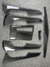 Real Carbon Fiber Interior Cover Dash Trim Kit For Audi A6 C8 A7 2019-2022 picture