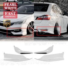 For Honda Accord Sedan 16-17 HFP Style Pearl White Front Bumper Lip & Rear Apron picture