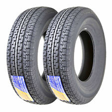 2 FREE COUNTRY ST225/75R15 Trailer Tires 225 75 15 Radial 10PR LRE w/Scuff Guard picture