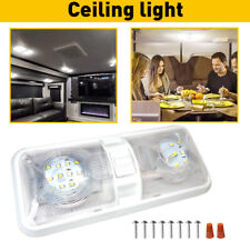 NEW RV LED 12v CEILING FIXTURE DOUBLE DOME LIGHT FOR CAMPER TRAILER RV MARINE picture