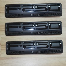 3x Set Fender Emblem For 05-07 F250 Lariat Superduty Side Badges Black picture