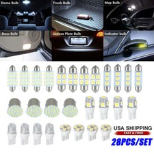 28Pcs LED Car Interior Inside Light Kit For Dome Trunk License Plate Lamp Bulbs picture