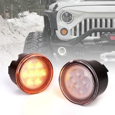 Xprite LED Turn Signal Lights Assembly w/ Clear Lens for 07-18 Jeep Wrangler JK picture