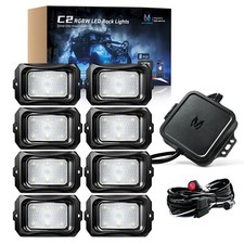 MICTUNING C2 8 Pods RGBW LED Rock Lights Underglow Neon Lighting Kit APP Control picture