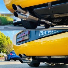 1320 Twin Exit Fujitsubo Legalis Style muffler 240z 260z 280z 510 3 inch inlet picture