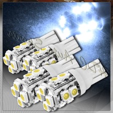 4x 12 SMD T10 194 12v Interior Instrument Panel Gauge Replacement Bulbs - White picture
