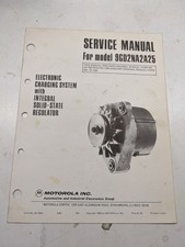 MOTOROLA AUTOMOTIVE SERVICE MANUAL ALTERNATOR MODEL 9GD2NA2A25 25-158A 1980 picture
