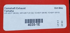 Hotcams Stage 1 Exhaust Camshaft, Yamaha YZ / WR 400 & 426 (4035-1E) picture
