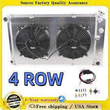 4Row Radiator+Fan For 1968-1972 Chevy Chevelle Cutlass Pontiac LeMans GTO 7.4L picture