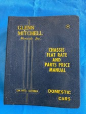 1957-1966 Glenn Mitchell Chassis Flat Rate and Parts Price Manual Domestic Cars picture