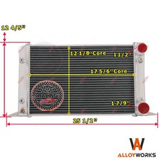 Double Pass 3 Row Aluminum Radiator For VW Scirocco Pro Stock Style picture