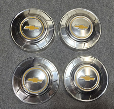 76 87 CHEVY C10 1/2 TON DOG DISH RWD 2WD HUBCAPS ALUMINUM 10.5 INCH SET OF 4 picture