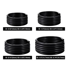 10FT 4PCS 4/6/8/12.7MM Car Automotive Silicone Vacuum Tubing Hose line Kit black picture