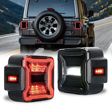 LED Tail Lights For 2018-2022 Jeep Wrangler JL Rear Lamp Assembly (Smoked Lens) picture