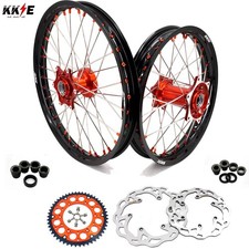 KKE 21/18 Wheels Rims for KTM EXC EXCF SX SXF XC XCF 2003-2026 Cast Hub Orange picture