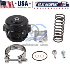 Universal Aluminum 50mm Blow Off Valve Dump Valve BOV with V-band Flange Black picture