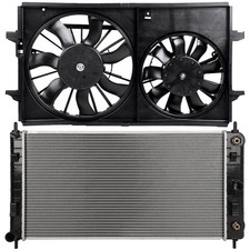 1x Radiator + 1x Cooling Fan For 2008-2012 Chevrolet Malibu 2006-2010 Pontiac G6 picture