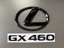 Gloss Black Trunk emblem badge lettering fits 2010 to 2023 Lexus GX460 picture