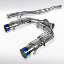 Fit 2008-2015 Mitsubishi Lancer EVO 10 Burnt Tip Dual Catback Exhaust System picture