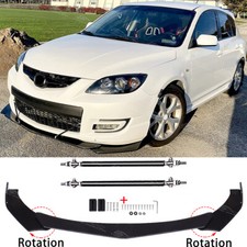 For Mazda Mazdaspeed 3 6 Hatchback Front Bumper Spoiler Lip Splitter +Strut Rods picture
