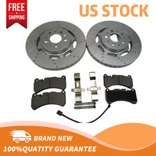 For Maserati Granturismo Gt Front Brake Pads + Rotors Drilled & Slotted 606 Hot picture