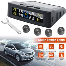 Car Wireless Solar TPMS LCD Tire Pressure Monitoring System + 4 External Sensors picture