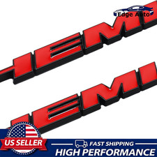 2Pcs 3D Fender Side Door Badge For Charger Challenger Hemi Emblem Black Red picture