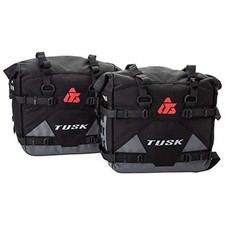 TUSK Pannier Racks & Pilot Pannier Bags Black/Grey for Kawasaki KLR 650 picture