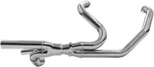 Bassani 2X2 Dual Chrome Dual Exhaust Headpipe fits 2009-2016 Harley Touring FLHX picture