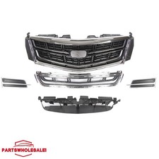 Front Grille/Bumper Bracket/Fog Light Cover Set 5Pcs For Cadillac XTS 2016-2017 picture