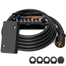 7-Way Trailer Plug 7 Pin Trailer Weatherproof Trailer Wiring Harness Connector picture