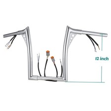 Prewired Handlebar for 1996-2006 Harley Softail Dyna Sportster Road King 12-inch picture