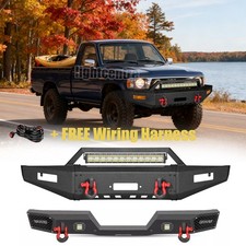 For 1989-1994 1995 Toyota Pickup Front or Rear Bumper w/ LED Light and D-Rings picture