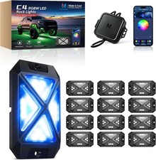 MICTUNING C4 12 pods RGBW LED Rock Light App LED Underbody Underglow Neon Accent picture
